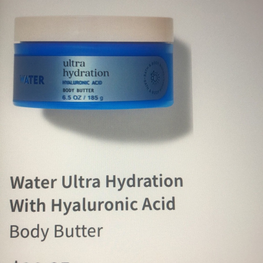 NWT Bath & Body Works Water💦 Ultra Hydration Hyaluronic Acid Body Butter 6.5 oz